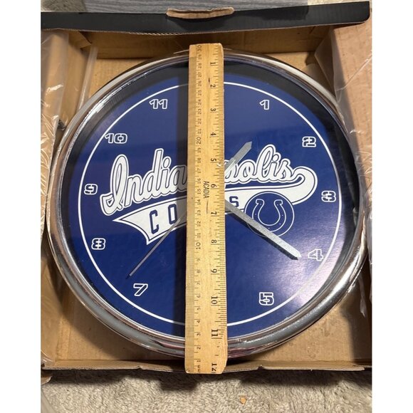 Indianapolis Colts 12" Wall Clock With Team Logo NFL Licensed Battery Operated - Picture 6 of 6